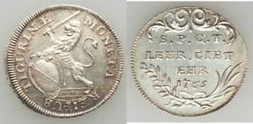 Zurich. City silver "School Prize" Medal 1765 UNC, Maier/Hausler-514, Wunderly 908-912 var. 25.8mm. 4.89gm. Semi-prooflike fields, lightly toned in ru...