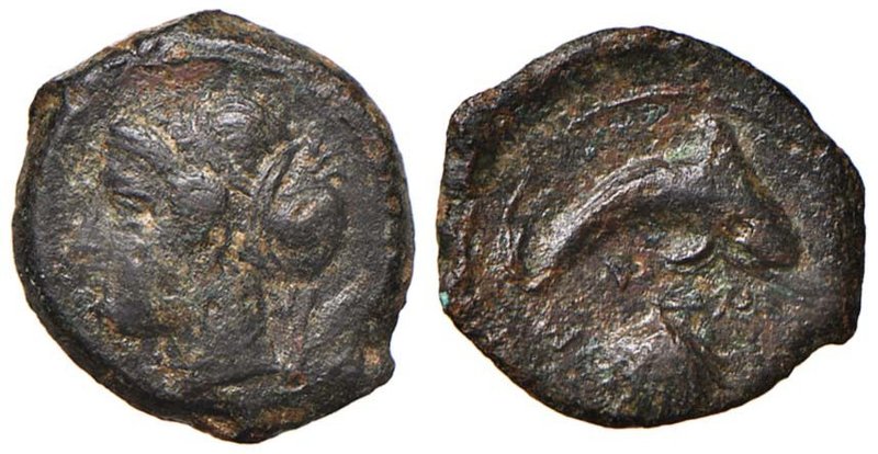GRECHE - SICILIA - Siracusa (425-IV sec. a.C.) - Emilitra - Testa di Aretusa a s...
