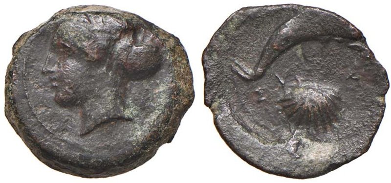GRECHE - SICILIA - Siracusa (425-IV sec. a.C.) - Emilitra - Testa di Aretusa a s...