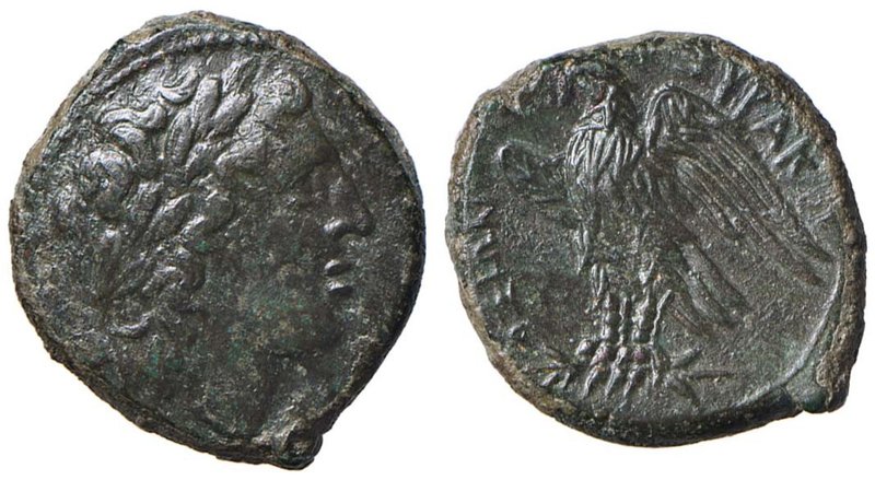 GRECHE - SICILIA - Siracusa - Icetas (287-278 a.C.) - AE 22 - Testa di Zeus a d....