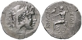 GRECHE - RE DI MACEDONIA - Alessandro III (336-323 a.C.) - Tetradracma - Testa di Eracle a d. /R Zeus seduto a s. con aquila e scettro, nel campo mono...
