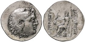 GRECHE - RE DI MACEDONIA - Alessandro III (336-323 a.C.) - Tetradracma (Mesembria) - Testa di Eracle a d. /R Zeus seduto a s. con aquila e scettro; ne...