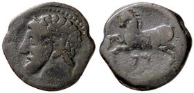 GRECHE - NUMIDIA - Micipsa (148-118 a.C.) - AE 26 - Testa laureata di Masinissa a s. /R Cavallo impennato a s.; sotto, due lettere puniche Sear 6596 (...