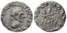 GRECHE - RE BACTRIANI e INDO-GRECI - Antialkidas (145-135 a.C.) - Dracma - Busto diademato a d. /R Zeus seduto a s. S. Cop. 316 (AG g. 2,01)
BB