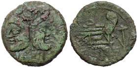 ROMANE REPUBBLICANE - ANONIME - Monete con simboli o monogrammi (211-170 a.C.) - Asse - Testa di Giano /R Prua di nave a d.; davanti, ancora Cr. 194/1...