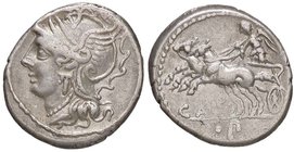ROMANE REPUBBLICANE - COELIA - C. Coelius Caldus (104 a.C.) - Denario - Testa di Roma a s. /R La Vittoria su biga verso s. B. 3; Cr. 318/1b (AG g. 3,9...