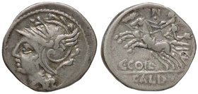 ROMANE REPUBBLICANE - COELIA - C. Coelius Caldus (104 a.C.) - Denario - Testa di Roma a s. /R La Vittoria su biga verso s. B. 2; Cr. 318/1a (AG g. 3,7...