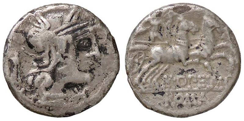 ROMANE REPUBBLICANE - MARCIA - M. Marcius Mn. f. (134 a.C.) - Denario - Testa di...