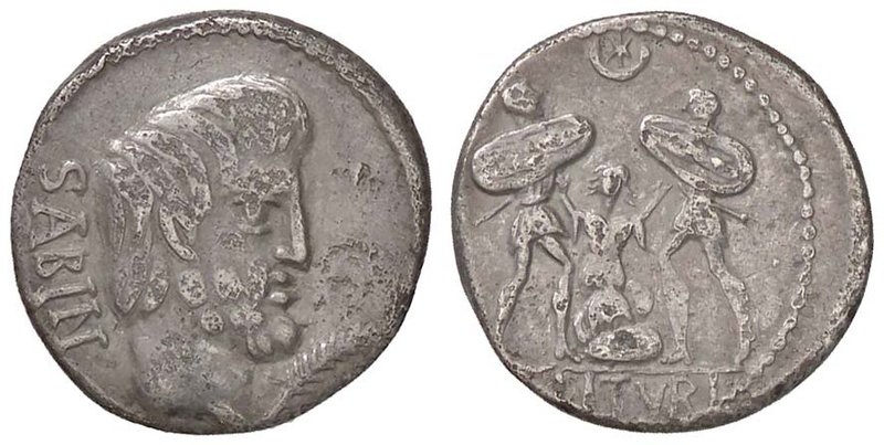 ROMANE REPUBBLICANE - TITURIA - L. Titurius L. f. Sabinus (89 a.C.) - Denario - ...