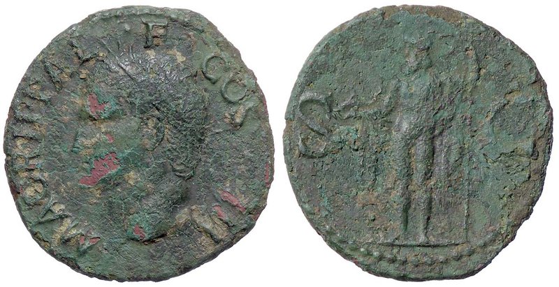 ROMANE IMPERIALI - Agrippa († 12 a C.) - Asse - Testa a s. con corona rostrale /...