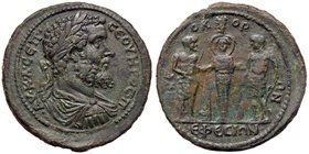ROMANE PROVINCIALI - Settimio Severo (193-211) - Medaglione coloniale (Ionia - Efeso) - Busto laureato, corazzato e drappeggiato a d. /R Statua di Dia...