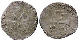 ZECCHE ITALIANE - AVIGNONE - Gregorio XIII (1572-1585) - Dozzina - Stemma sormontato da tiara /R Croce patente, nel 2° e 3° quarto, leone rampante e n...