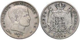 ZECCHE ITALIANE - BOLOGNA - Napoleone I, Re d'Italia (1805-1814) - Lira 1811 Pag. 58; Mont. 98 AG Puntali aguzzi
BB