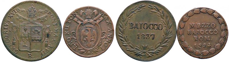 ZECCHE ITALIANE - BOLOGNA - Leone XII (1823-1829) - Mezzo baiocco 1824 A. I Pag....