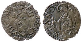 ZECCHE ITALIANE - FANO - Gregorio XIII (1572-1585) - Quattrino - Stemma con chiavi decussate /R Busto di San Pietro (MI g. 0,38)
BB
