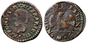 ZECCHE ITALIANE - FERRARA - Alfonso I d'Este (1505-1534) - Denaro - Testa a s. /R Aquila ad ali spiegate CNI 82/102; MIR 284 (CU g. 1,06)
qBB/BB