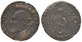 ZECCHE ITALIANE - FERRARA - Clemente VIII (1592-1605) - Quattrino 1599 - Busto a s. /R Stemma cardinalizio CNI 9; Munt. 157 RR (CU g. 2,6)
MB