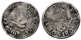ZECCHE ITALIANE - FIRENZE - Ferdinando I (1587-1609) - Quarto di giulio - Busto a d. /R Croce incavata e gigliata CNI 267/285; MIR 240 R (AG g. 0,71)...