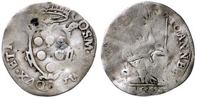 ZECCHE ITALIANE - FIRENZE - Cosimo II (1608-1620) - Mezzo giulio 1609 - Stemma /R Il Santo seduto CNI 17/20; MIR 274 RR (AG g. 1,35)
MB