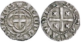 SAVOIA - Amedeo VIII Conte (1398-1416) - Obolo di bianchetto - Scudetto sabaudo /R Croce piana accantonata da quattro crocette MIR 128 NC (MI g. 0,82)...