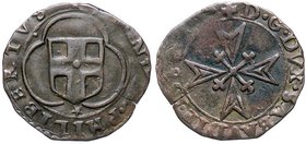 SAVOIA - Emanuele Filiberto (1553-1580) - Parpagliola 1580 - Scudo sabaudo /R Croce di San Lazzaro MIR 537i NC (MI g. 1,73)
BB+
