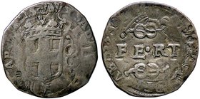 SAVOIA - Carlo Emanuele I (1580-1630) - 6 Soldi 1629 Chambery - Scudo sabaudo con corona di 5 fioroni /R FE.RT tra due nodi MIR 643b R (MI g. 5,52)Que...
