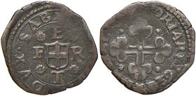 SAVOIA - Carlo Emanuele I (1580-1630) - Grossetto 1625 - Scudo sabaudo /R Croce mauriziana MIR 671c R (MI g. 1,4)
qBB