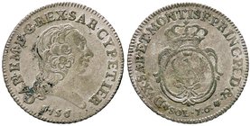 SAVOIA - Carlo Emanuele III (1730-1773) - 7,6 soldi 1756 Mont. 214 MI
qSPL