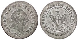 SAVOIA - Carlo Emanuele III (1730-1773) - 2,6 Soldi 1757 Mont. 219 MI
BB-SPL