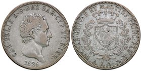 SAVOIA - Carlo Felice (1821-1831) - 5 Lire 1826 T Pag. 71; Mont. 61 AG
meglio di MB