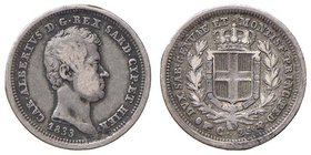 SAVOIA - Carlo Alberto (1831-1849) - 25 Centesimi 1833 T Pag. 332; Mont. 206 R AG
qBB