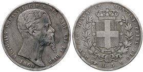 SAVOIA - Vittorio Emanuele II (1849-1861) - 5 Lire 1860 T Pag. 389; Mont. 60 RR AG Colpetti
meglio di MB