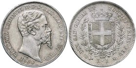 SAVOIA - Vittorio Emanuele II (1849-1861) - Lira 1850 T Pag. 402; Mont. 74 R AG Minimi colpetti
SPL÷qFDC