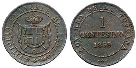 SAVOIA - Vittorio Emanuele II Re eletto (1859-1861) - Centesimo 1859 BI Pag. 447; Mont. 125 CU
SPL/qSPL