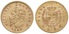SAVOIA - Vittorio Emanuele II Re d'Italia (1861-1878) - 5 Lire 1863 T Pag. 479; Mont. 159 R AU
BB-SPL