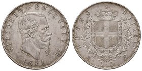 SAVOIA - Vittorio Emanuele II Re d'Italia (1861-1878) - 5 Lire 1871 M Pag. 492; Mont. 175 AG
SPL