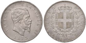 SAVOIA - Vittorio Emanuele II Re d'Italia (1861-1878) - 5 Lire 1873 M Pag. 496; Mont. 180 AG
SPL