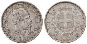 SAVOIA - Vittorio Emanuele II Re d'Italia (1861-1878) - Lira 1863 M Stemma Pag. 514; Mont. 204 AG
BB+