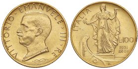 SAVOIA - Vittorio Emanuele III (1900-1943) - 100 Lire 1931 IX Prora Pag. 646; Mont. 20 AU
SPL+