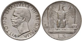 SAVOIA - Vittorio Emanuele III (1900-1943) - 5 Lire 1930 Aquiletta Pag. 713; Mont. 125 AG
qFDC