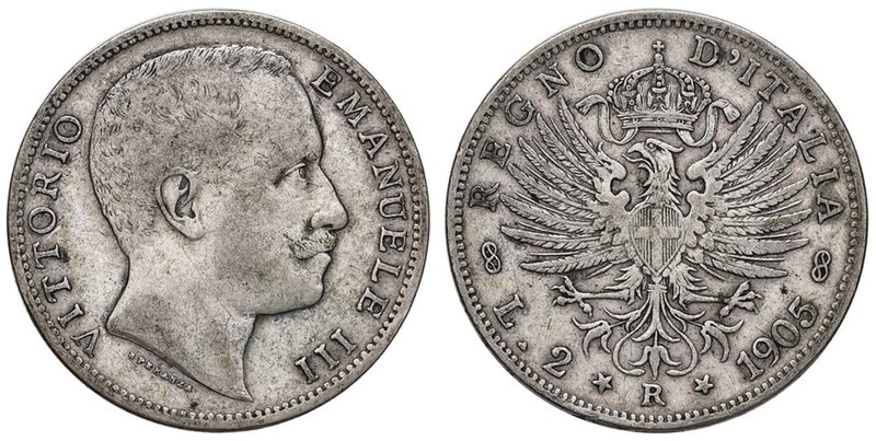 SAVOIA - Vittorio Emanuele III (1900-1943) - 2 Lire 1905 Aquila Pag. 729; Mont. ...