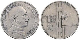 SAVOIA - Vittorio Emanuele III (1900-1943) - 2 Lire 1927 Fascio Mont. 165 bis RRR NI Asse spostato di 15 gradi Pulita
qBB
