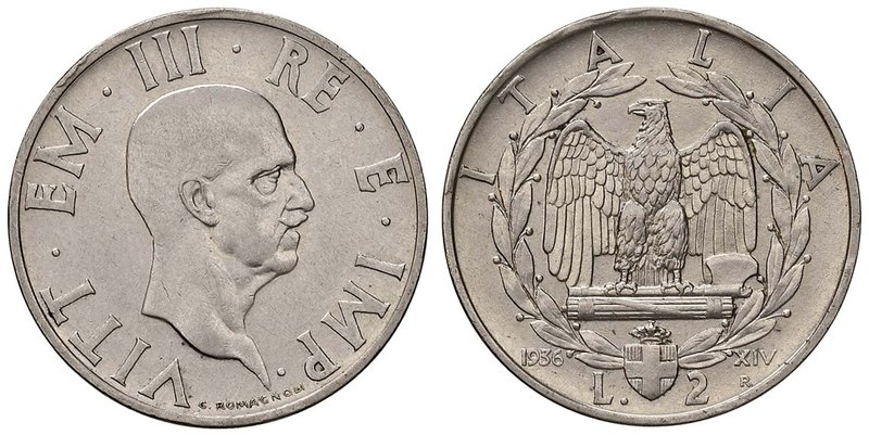 SAVOIA - Vittorio Emanuele III (1900-1943) - 2 Lire 1936 XIV Impero Pag. 754; Mo...