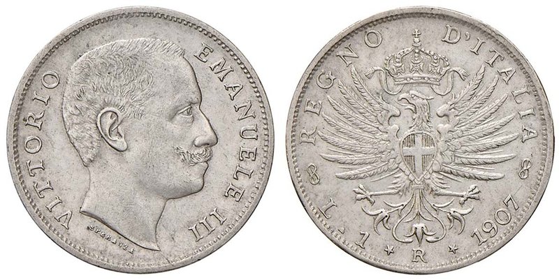 SAVOIA - Vittorio Emanuele III (1900-1943) - Lira 1907 Aquila Pag. 767; Mont. 19...