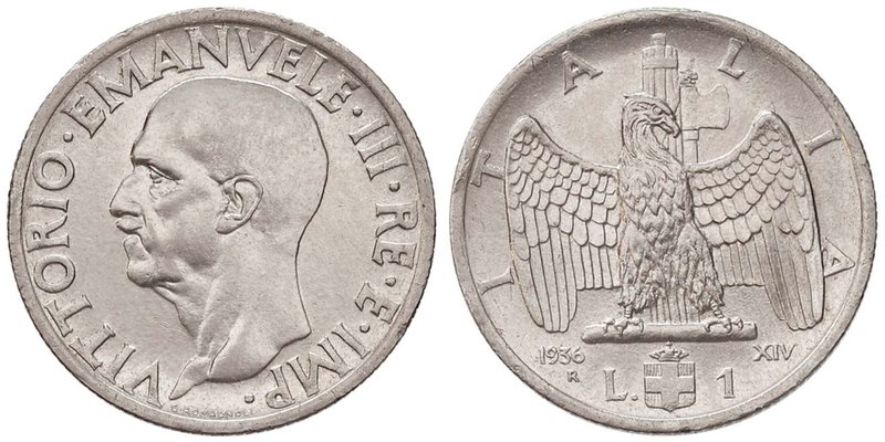 SAVOIA - Vittorio Emanuele III (1900-1943) - Lira 1936 XIV Impero Pag. 789; Mont...