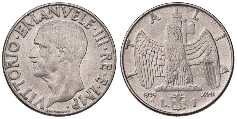 SAVOIA - Vittorio Emanuele III (1900-1943) - Lira 1939 XVIII Impero Pag. 793; Mo...