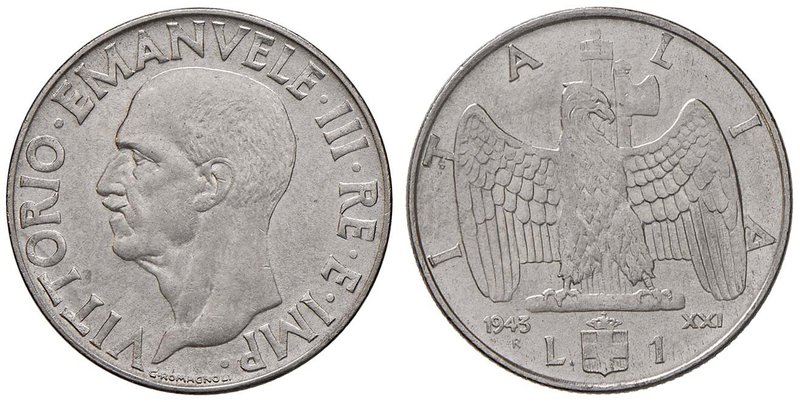 SAVOIA - Vittorio Emanuele III (1900-1943) - Lira 1943 XXI Impero Pag. 797; Mont...
