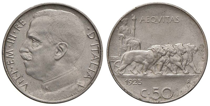 SAVOIA - Vittorio Emanuele III (1900-1943) - 50 Centesimi 1925 L Pag. 806; Mont....