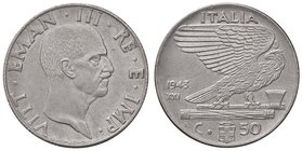 SAVOIA - Vittorio Emanuele III (1900-1943) - 50 Centesimi 1943 XXI Impero Pag. 826; Mont. 271 NC Ac
qFDC