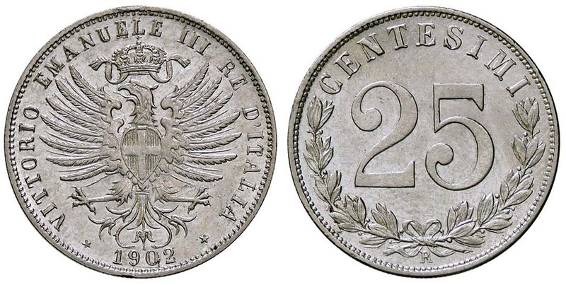 SAVOIA - Vittorio Emanuele III (1900-1943) - 25 Centesimi 1902 Pag. 827; Mont. 2...